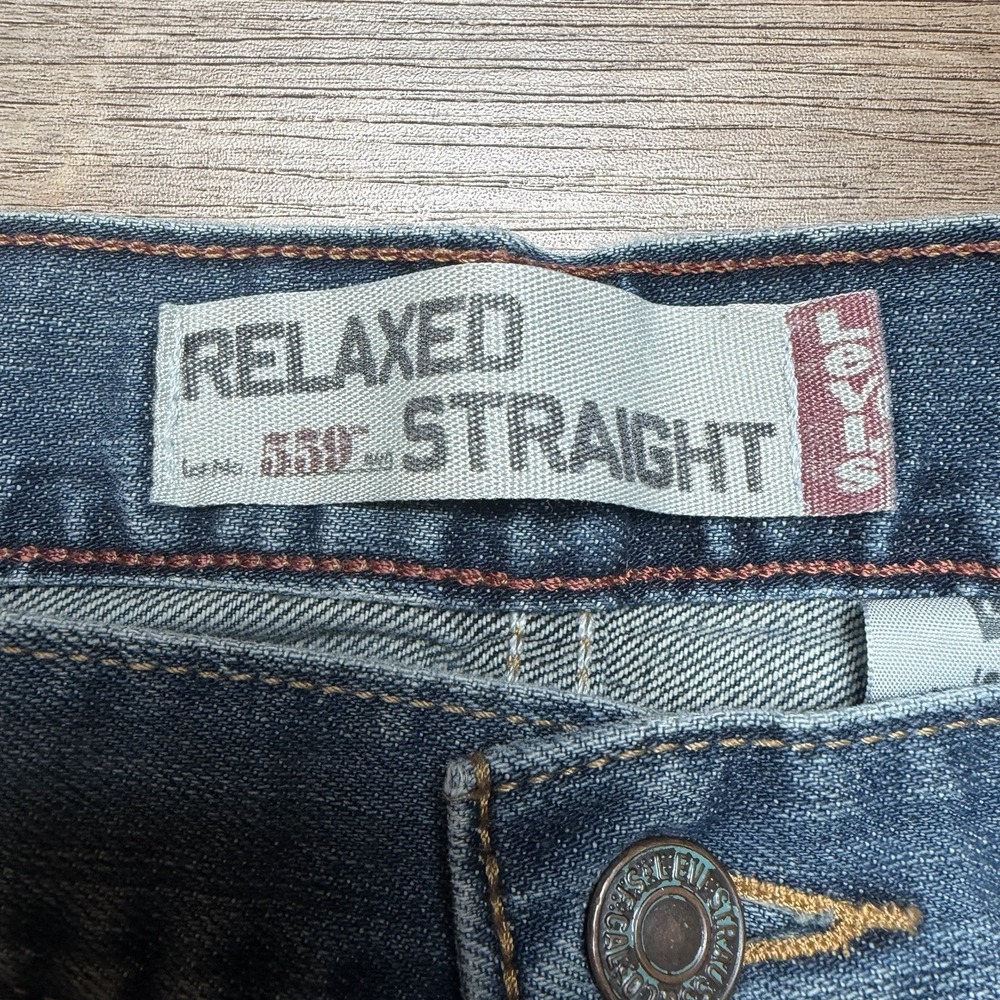 Levis 559 Jeans Men 36x34 Blue Relaxed Straight Leg Baggy Denim Casual Y2K‎ - Picture 5 of 15